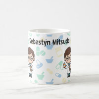 Caneca Personalizada de Farmacêutico Desenho Anima