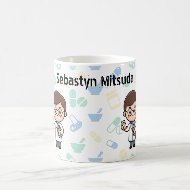 Café Caneca Personalizada de Farmacêutico Desenho Anima (Centro)