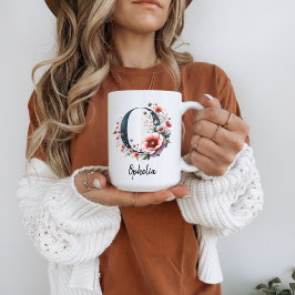 Café Caneca Personalizada de Flor de Nascimento de Flor