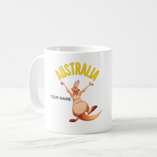 Café Caneca Personalizada de Futebol Australiano Cangur