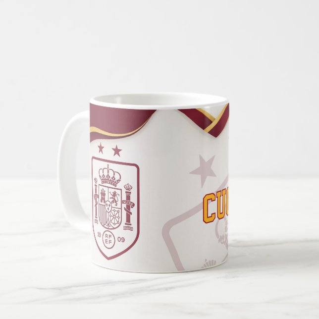 Café Caneca Personalizada de Futebol da Espanha (Frente Esquerda)