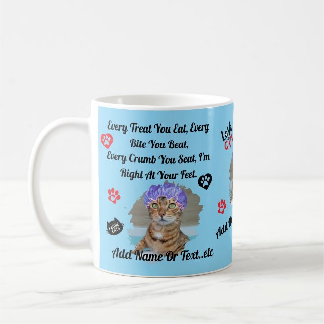 Café Caneca Personalizada de Gato Fofo para Amantes de  (Esquerda)