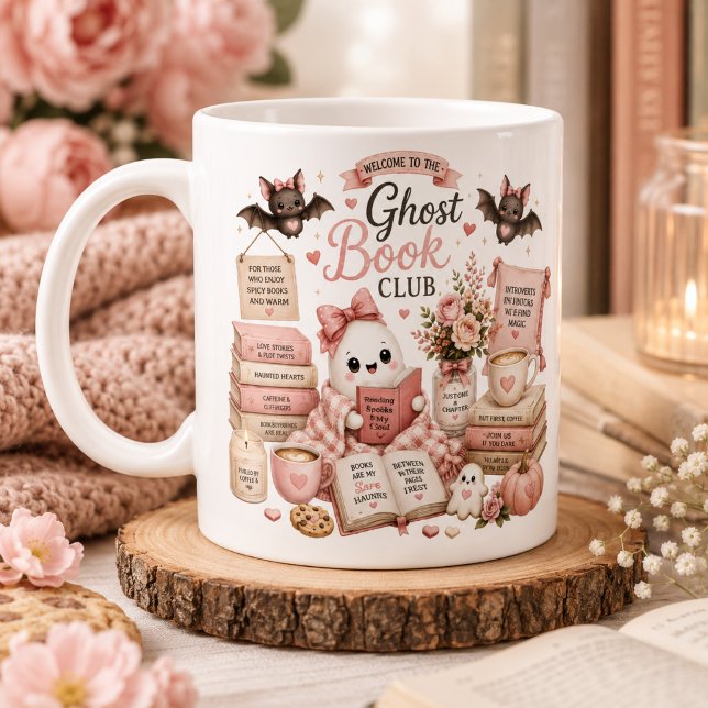 Café Caneca Personalizada de Halloween do Clube do Livr (Criador carregado)