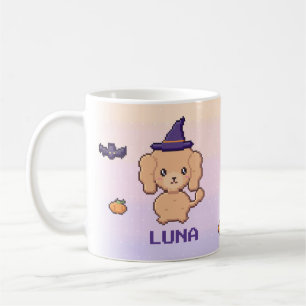 Café Caneca personalizada de Halloween do Poodle