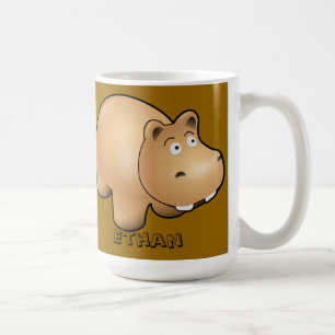 Café Caneca Personalizada de Hipopótamo para Criança