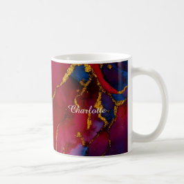 Café Caneca Personalizada de Luxo com Padrão de Mármore