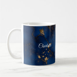 Café Caneca Personalizada de Luxo com Padrão de Mármore