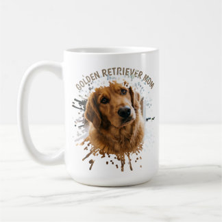 Café Caneca Personalizada de Mãe do Golden Retriever - 