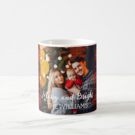 Café Caneca personalizada de Natal alegre e brilhante c