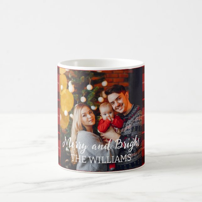 Café Caneca personalizada de Natal alegre e brilhante c (Centro)