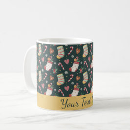 Café Caneca Personalizada de Natal Cookies & Meias