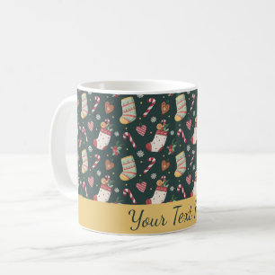 Café Caneca Personalizada de Natal Cookies & Meias
