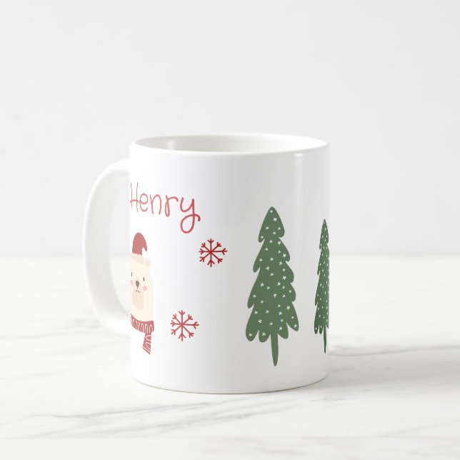 Café Caneca Personalizada de Natal da Criança (Frente Esquerda)