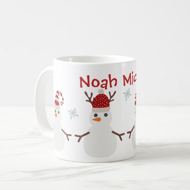 Café Caneca Personalizada de Natal da Criança Bonita (Frente Esquerda)