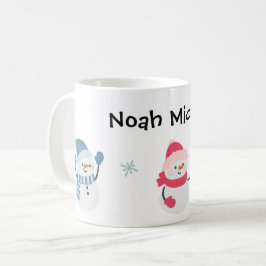 Café Caneca Personalizada de Natal de Snowman Kid