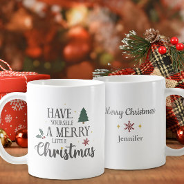 Café Caneca Personalizada de Natal Feliz
