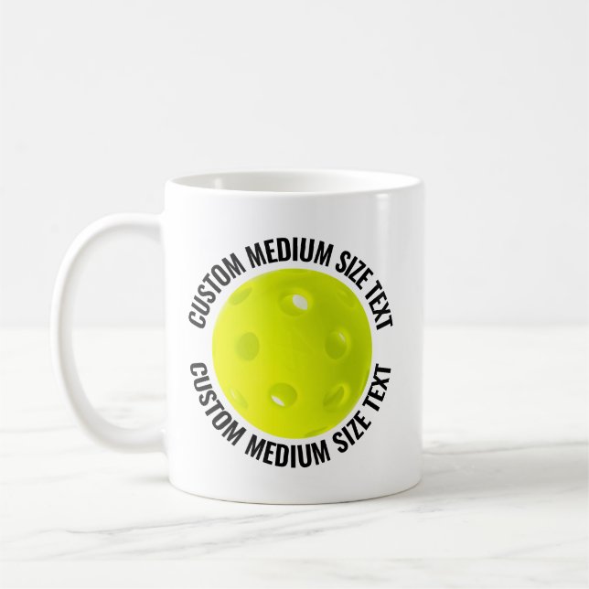 Café Caneca Personalizada de Pickleball de 330ml Texto  (Esquerda)