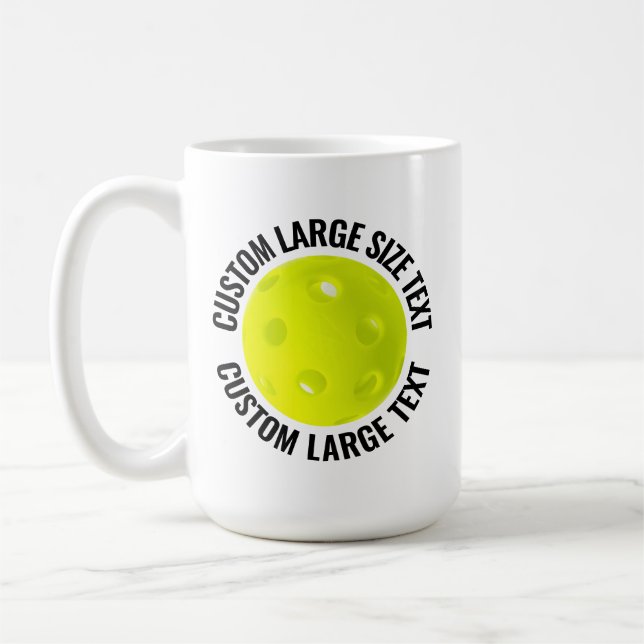 Café Caneca Personalizada de Pickleball Tamanho Grande  (Esquerda)