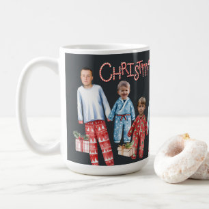 Café Caneca Personalizada de Pijamas de Natal