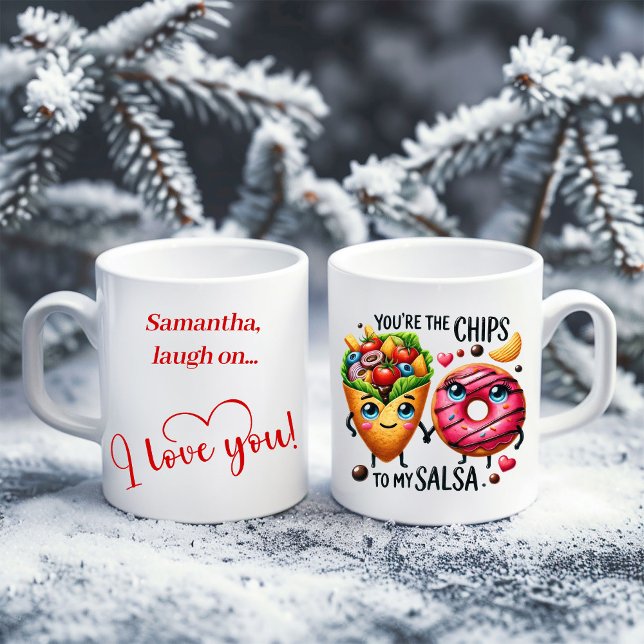 Café Caneca Personalizada de Presente de Dia dos Namora (Personalized Valentine Gift Mug Cute Food Humor)