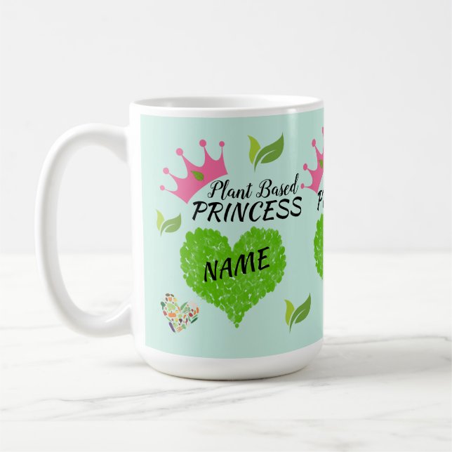 Café Caneca Personalizada de Princesa Vegana - Caneca v (Esquerda)