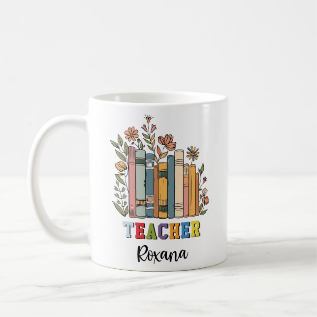 Café caneca personalizada de professor, caneca personal (Esquerda)