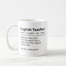 Caneca Personalizada de Professor de Inglês Engraç