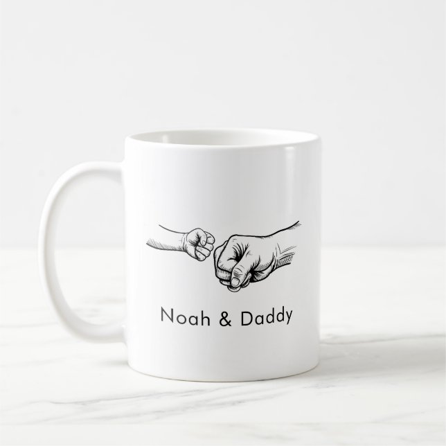 Café Caneca Personalizada de Soco no Punho para Papai | (Esquerda)
