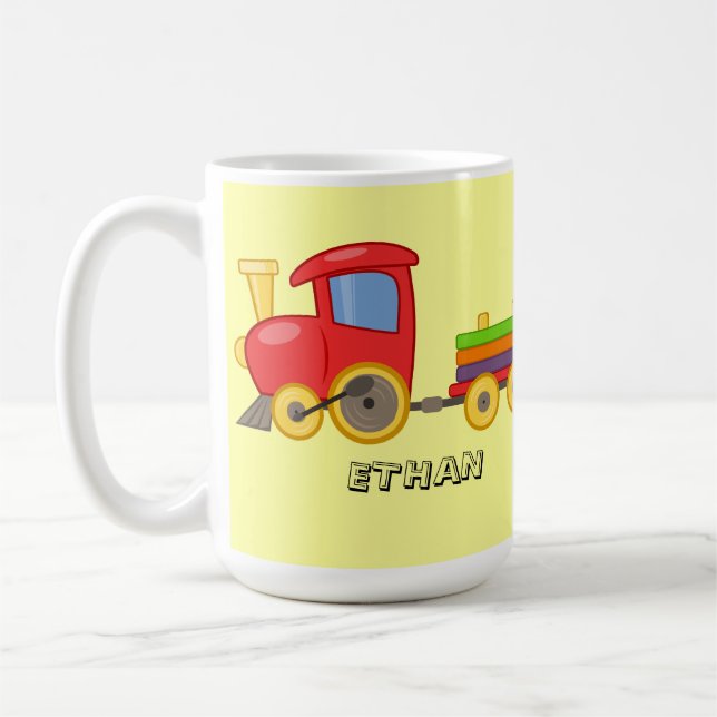 Café Caneca Personalizada de Trem para Crianças (Esquerda)