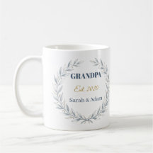 Caneca Personalizada de Vovô Est., Ano e Neto Cust