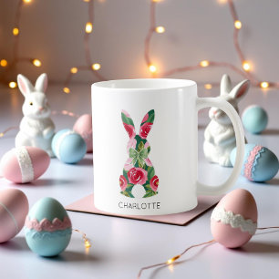 Café Caneca Personalizada do Coelho de Páscoa com Desen