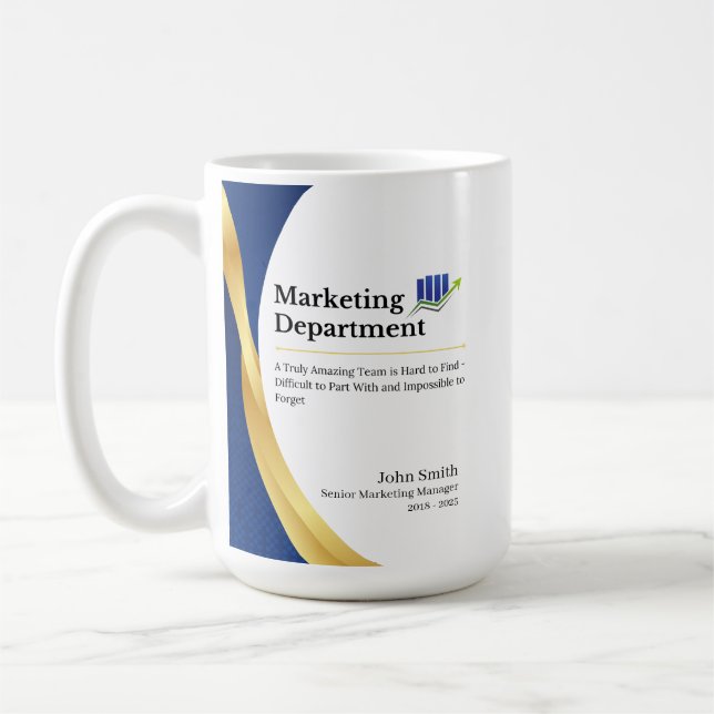 Café Caneca Personalizada do Departamento de Marketing (Esquerda)