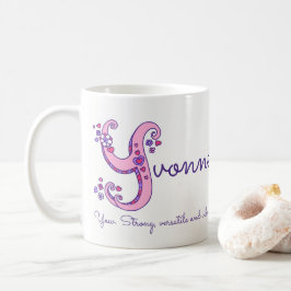 Café Caneca personalizada do monograma de Yvonne