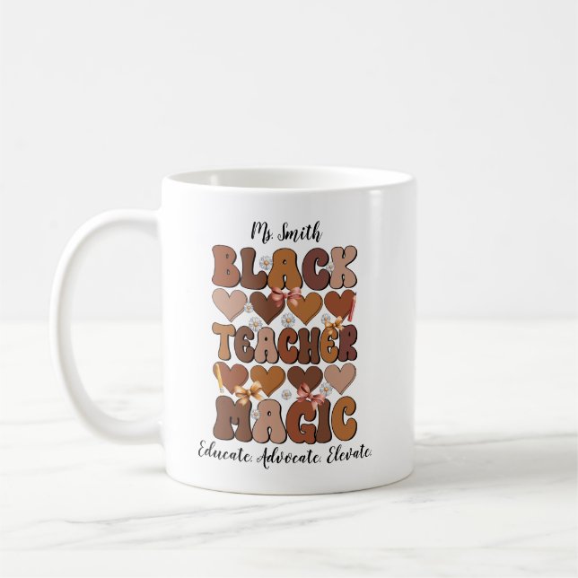 Café Caneca Personalizada Magia de Professores Negros (Esquerda)