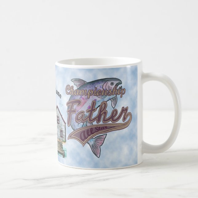 Café Caneca personalizada Pai Campeão de Pesca (Direita)