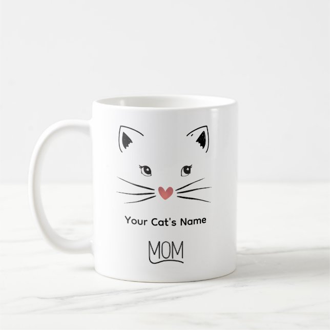 Café Caneca Personalizada para Mãe de Gato (Esquerda)