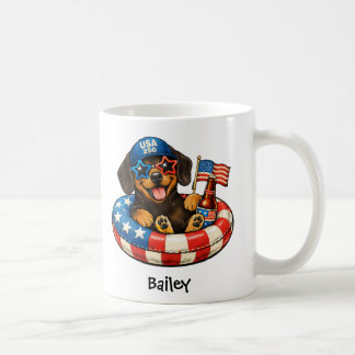 Café Caneca Personalizada Patriótica de 4 de Julho para