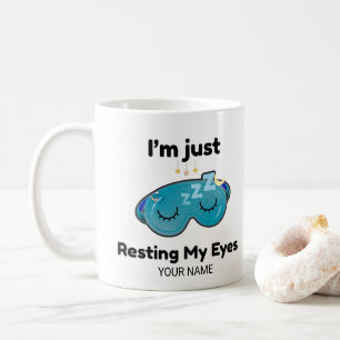 Café Caneca Personalizada Piada de Descanso Meus Olhos