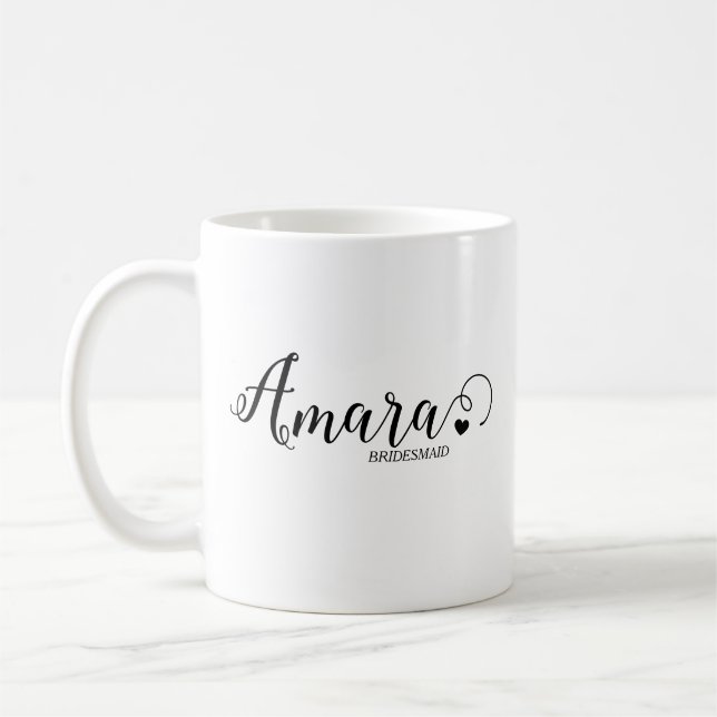 Café Caneca Personalizada, Presente de Dama de Honra (Esquerda)