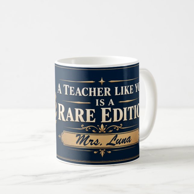 Café Caneca Personalizada Presente de Professor de Ingl (Frente Esquerda)