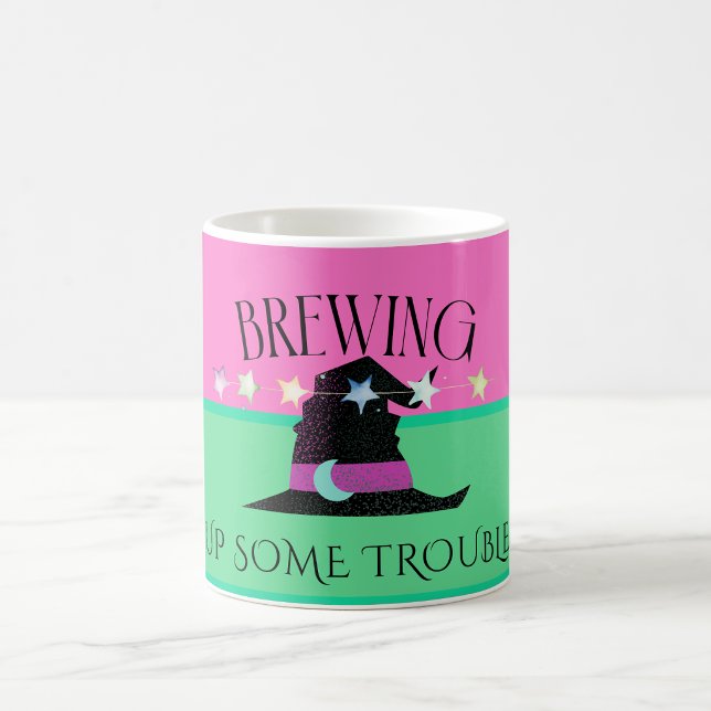 Café Caneca Personalizada Rosa e Verde de Halloween par (Criador carregado)