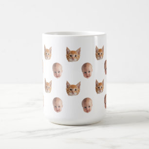 Café Caneca Personalizada Rostos de Família Fofos 2 Fot