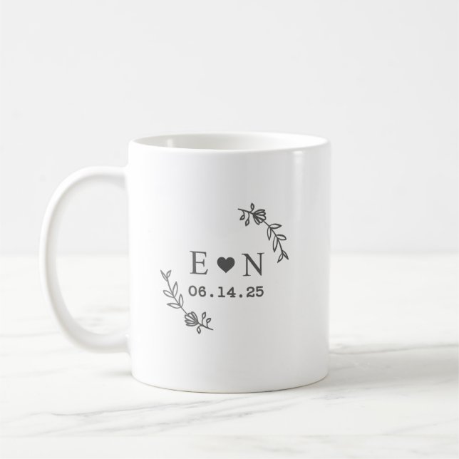 Café Caneca Personalizada Sr e Sra, Caneca de Engajamen (Esquerda)