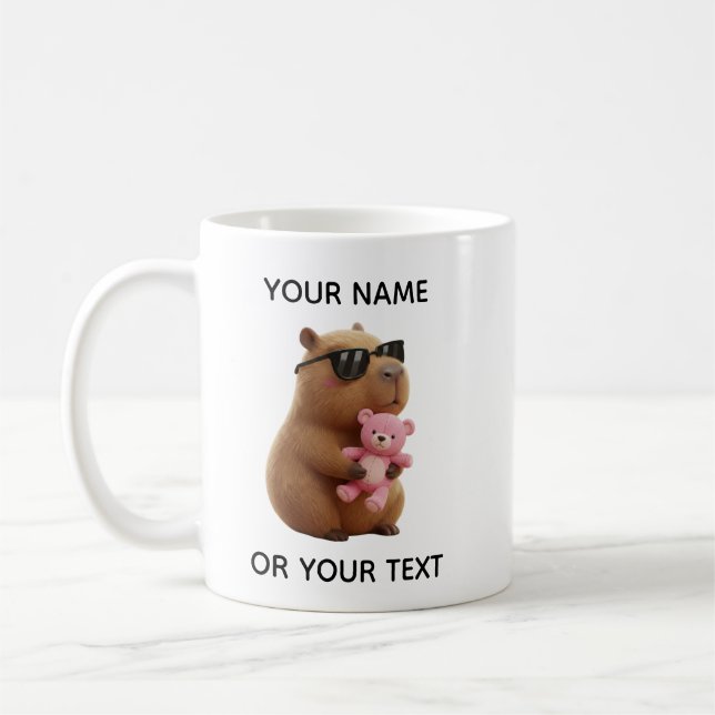 Café Caneca Personalizada Urso de Pelúcia Capivara Lega (Esquerda)