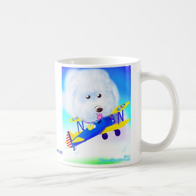 Café Caneca piloto de Bijon Frise (Direita)