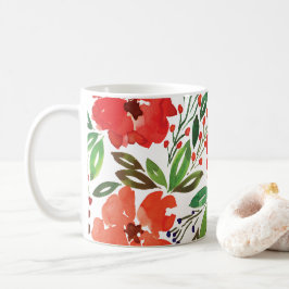Café Caneca Pintada de Natal e Mão