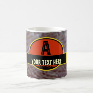 Café Caneca pré-histórica do monograma de "A"