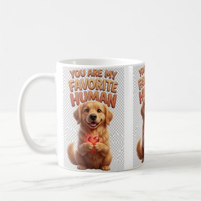 Café Caneca Premium Coração de Golden Retriever (Esquerda)