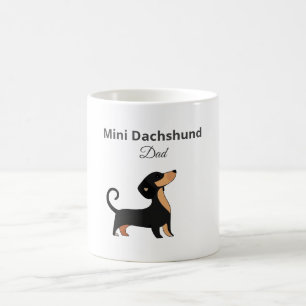 Café Caneca Presente para Pai de Dachshund Miniatura pa