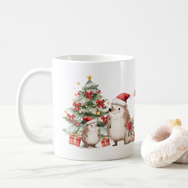 Café Caneca Presentes Árvore de Natal de Ouriço (Com Donut)